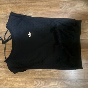 Adidas Black Tee with White Trefoil
